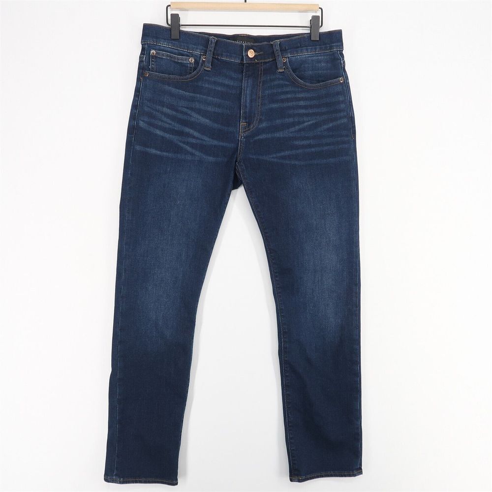 Destination J.Crew Traveler Jean Mens 33 Blue Stretch 484 Slim Hidden Zip Pocket